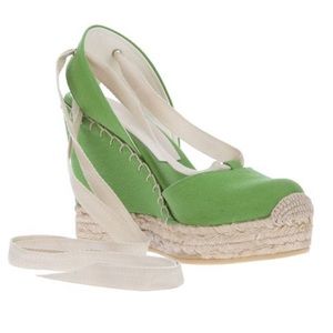 Ralph Lauren Collection Gayle Green Espadrilles